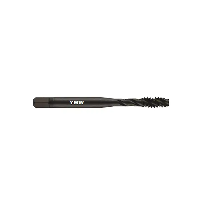 Premium YMW 374026 M12-1.25 Size, D5 Thread Limit, Bottoming Chamfer, 3 Flute, Black Oxide Vanadium High Speed Steel, Right Hand Cut Spiral Fluted Tap