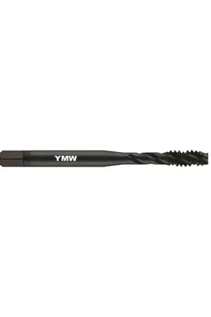 Certified YMW 374926B M12-1.25 Size, D5 Thread Limit, Modified/Semi Bottoming Chamfer, 3 Flute, Bright Vanadium High Speed Steel, Right Hand Cut Spiral Fluted Tap