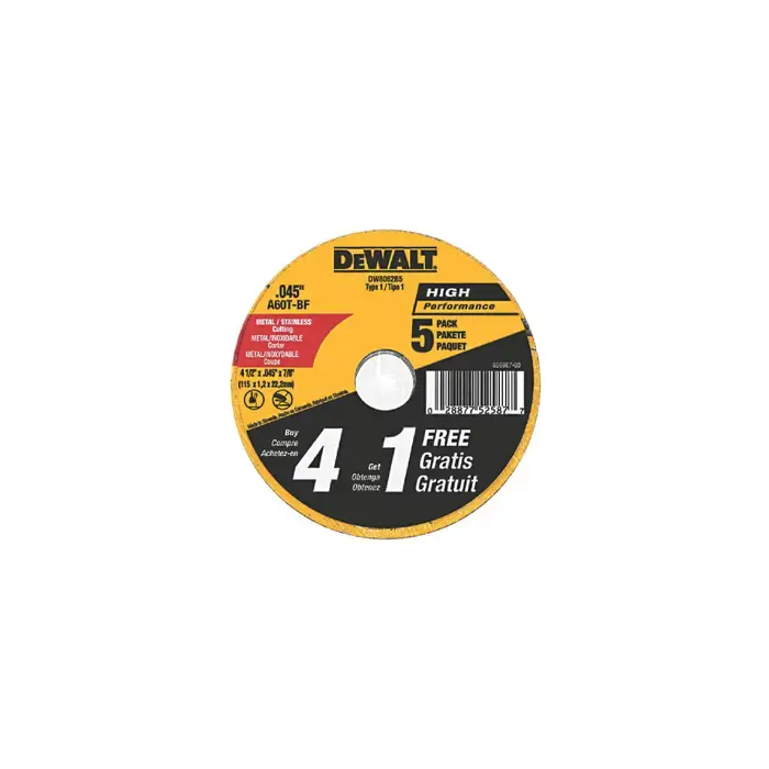 Luxury DEWALT DW8062B5 4-1/2" Aluminum Oxide Grinding Wheel - 7/8" Arbor Hole