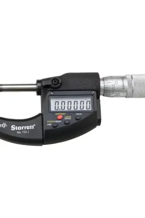 STARRETT 733.1XFL-1 0 - 1" (0 - 25mm) Range, .0001" Graduation Flat End Spindle Outside Micrometer Today Only
