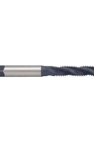 Budget TTC PRODUCTION 12-677-374 8mmX1.25mm Size, D5 Thread Limit, Plug Chamfer, 3 Flute, Black Oxide ASP-23 Powdered Vanadium Steel, Right Hand Cut Spiral Fluted Tap