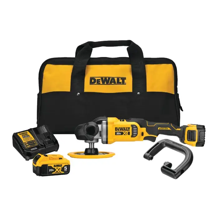 DEWALT DCM849P2 7" Pad Diameter, 20V Voltage, 800-2200 No-Load Speed Polishing Kit Popular