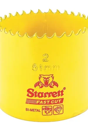 STARRETT DCH0434-G 4-3/4" Dia., 2" Cutting Depth, Bi-Metal Hole Saws While Supplies Last