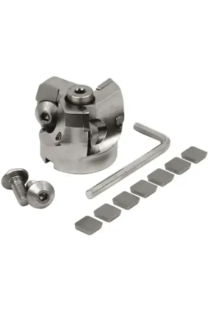 Sale TERRA CARBIDE 09-0733-12 - 2.500" - 75 Degree Indexable Face Mill Set with Inserts, Right Hand