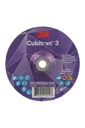 3M 90016 4.5" Diameter Precision Shaped Ceramic Grain Bonded Deburring Cut-Off Wheel - 5/8" Hole Size, 5/32" Wheel Thickness, Type 27 Top Rated