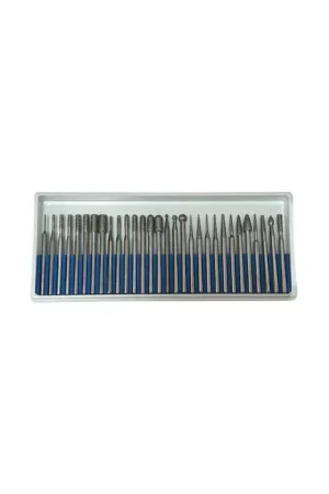 BESDIA BHS-30 Diamond Mounted Point - 30 Assorted Point (Shape Code Assorted), Medium, 2.34mm Shank Diameter New Arrival