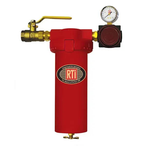 Bargain RTI STEALTH 1000B Coalescing Filter, 1/2" Inlet, Heavy Duty 1/2" Regulator With Gauge