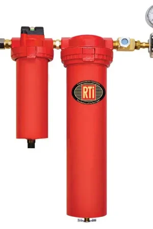 Bargain RTI E4000 Eliminator ll - 3/8 outlet - Desiccant Dryer w/ Indicator, Regulator & Gauge