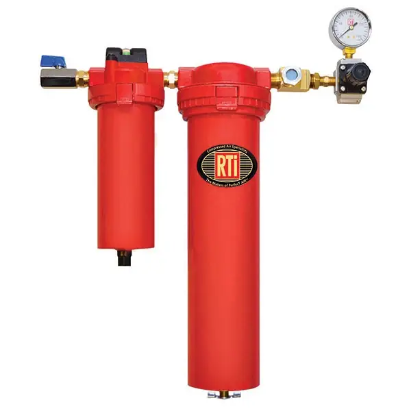 Bargain RTI E4000 Eliminator ll - 3/8 outlet - Desiccant Dryer w/ Indicator, Regulator & Gauge