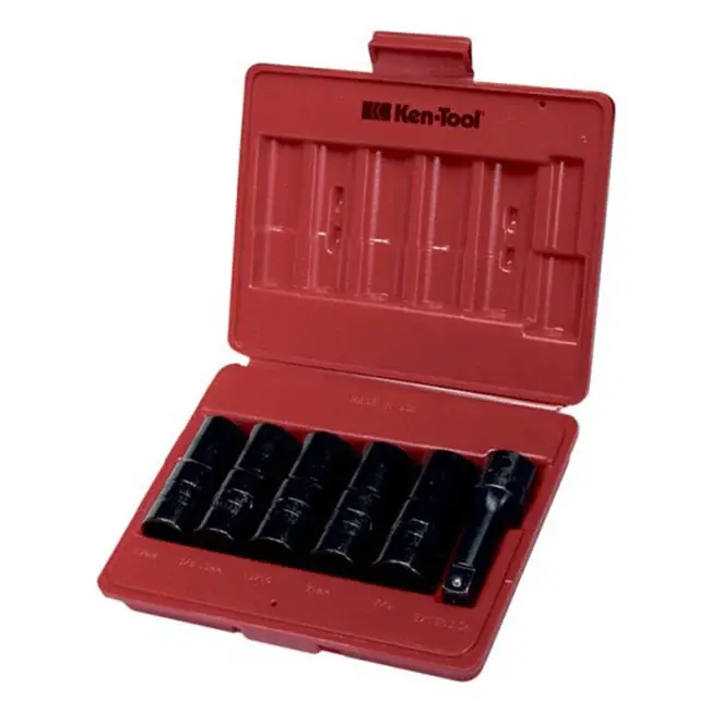 Last Chance Ken-Tool 30111 Six Piece Double-Duty Flip Socket Set